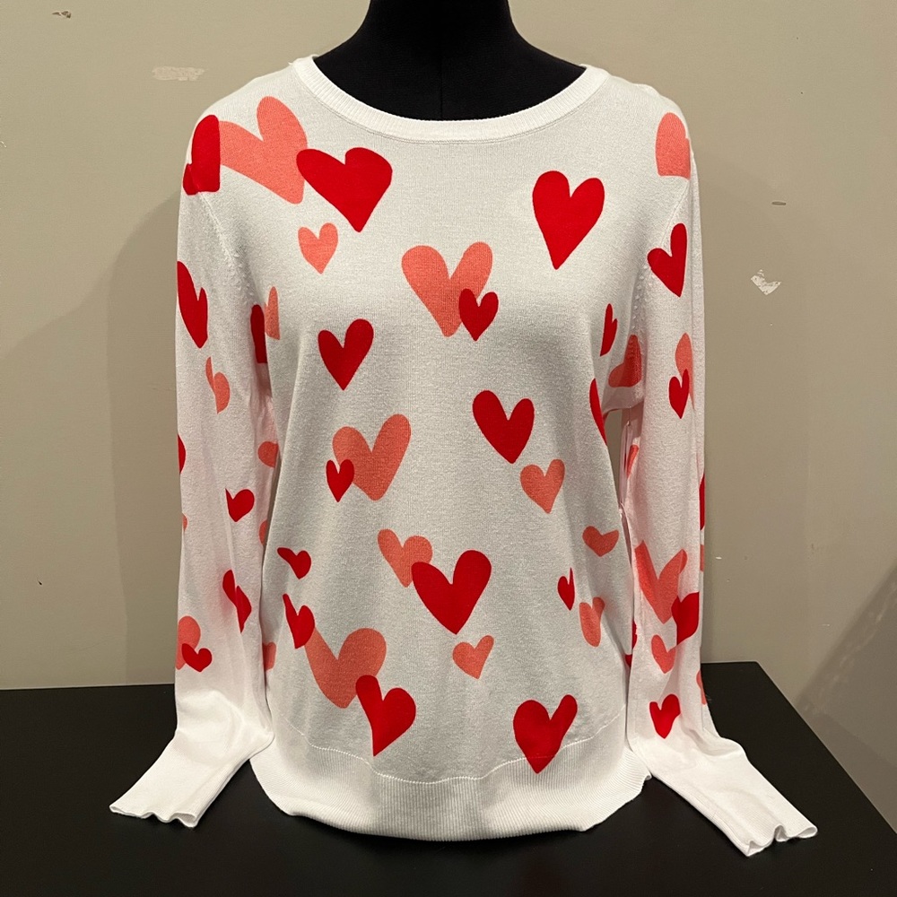 Marled heart sweater ❤️